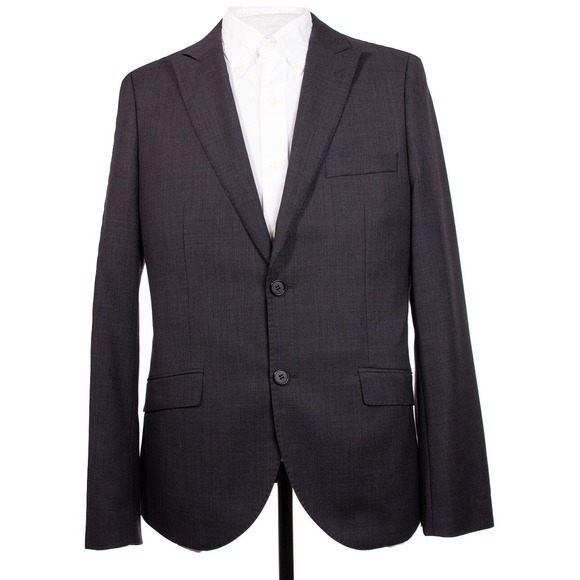 Topman Mens 40R Gray Wool Poly Blend Blazer Sports Coat‎ Suit Jacket